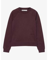 AllSaints - Lily Crewneck Logo-Embroidered Cotton Sweatshirt - Lyst