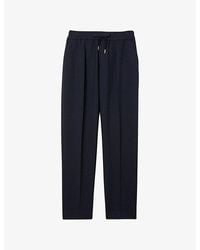 Sandro - Drawstring-Waist Straight-Leg Woven Trousers - Lyst