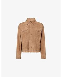 FRAME - The Suede Utility Leather Jacket - Lyst