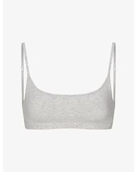Skims - Everyday Scoop Cotton Bralette - Lyst