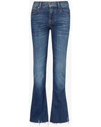 7 For All Mankind - Bootcut Flared Low-rise Stretch-denim Jeans - Lyst