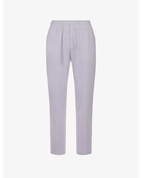 Calvin Klein - Branded-waistband Stretch Cotton-blend Pyjama Botto - Lyst