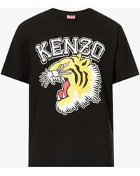 KENZO - Tiger Varsity Brand-print Relaxed-fit Cotton-jersey T-shirt - Lyst