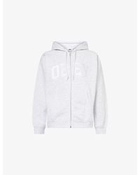 Obey - Collegiate Zip Cotton-Jersey Hoody - Lyst
