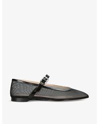 Le Monde Beryl - Round-toe Trimmed Mesh And Patent-leather Mary Jane Courts - Lyst