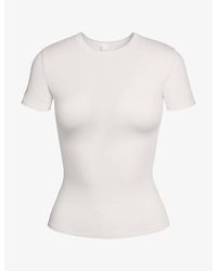 Skims - Short-Sleeved Slim-Fit Stretch-Cotton T-Shirt - Lyst