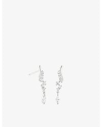Astrid & Miyu - Wave Cluster 14Ct- And Lab-Grown Diamond Stud Earrings - Lyst