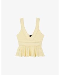 The Kooples - V-Neck Slim-Fit Knitted Top - Lyst