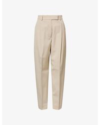 RÓHE Frames - Daria Pleated Wool-Blend Trousers - Lyst