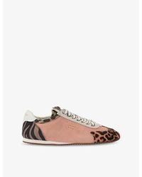 Kurt Geiger - Islington Eagle-Embellished Suede Trainers - Lyst