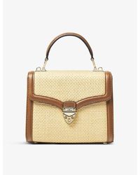 Aspinal of London - Mayfair Midi Contrast-weave Leather Shoulder Bag - Lyst