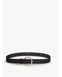 Sandro Lila Suede Belt - Blue