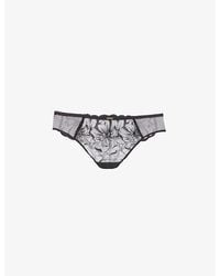 Chantelle - Fleurs Tanga Embroidered Brief - Lyst