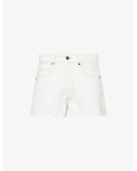 ME+EM - Classic Cut Off Cotton Denim Shorts - Lyst
