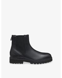 HUGO - Logo-Embossed Leather Chelsea Boots - Lyst