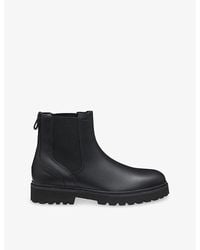 HUGO - Logo-Embossed Leather Chelsea Boots - Lyst