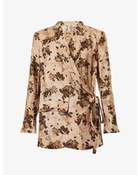 Uma Wang - Khloe Floral-Print Woven Jacket - Lyst