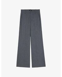 Zadig & Voltaire - Panol Wide-Leg High-Rise Stretch-Woven Trousers - Lyst
