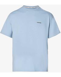 Calvin Klein - Logo-embroidered Cotton And Recycled Polyester-blend T-shirt - Lyst