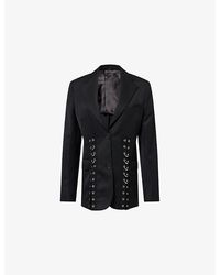 Simone Rocha - Grommet Ring-Embellished Wool-Blend Jacket - Lyst
