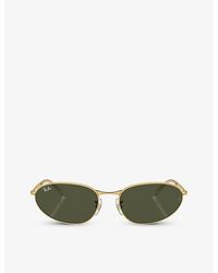 Ray-Ban - Rb3734 Irregular-frame Metal Sunglasses - Lyst