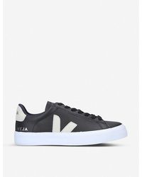 Veja - Blk/other (black) Campo Chromefree Leather Low-top Trainers - Lyst