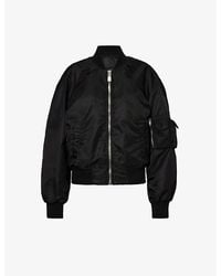 Givenchy - Brand-print Relaxed-fit Shell Bomber Jacket - Lyst