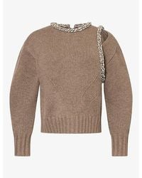 Jonathan Simkhai - Monroe Embellished Wool-Cashmere Blend Pullover - Lyst