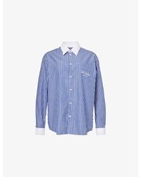 Sporty & Rich - The Carlyle Script Oversized Cotton Shirt - Lyst