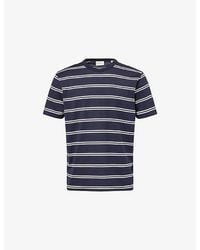 GANT - Pima Striped Cotton T-Shirt - Lyst