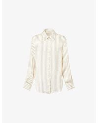 Frankie Shop - Peri Striped Woven Shirt - Lyst