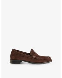 Whistles - Mora Square-Toe Suede Loafers - Lyst