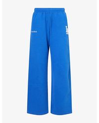 Sporty & Rich - La Serif Wide-Leg Cotton Jogging Bottoms - Lyst