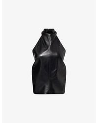 KHAITE - Rone Halter-Neck Leather Top - Lyst