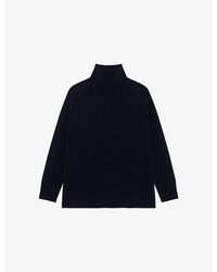 The Kooples - High-Neck Relaxed-Fit Cashmere-Blend Jumper - Lyst