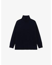 The Kooples - High-Neck Relaxed-Fit Cashmere-Blend Jumper - Lyst