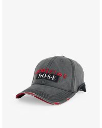 Martine Rose Cut Peak Back Cap in Black for Men | Lyst