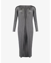 Pleats Please Issey Miyake - Basic Relaxed-fit Pleated Knitted Jersey Coat - Lyst