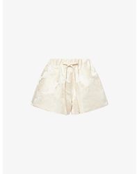 Simone Rocha - Rose-Print Jacquard Woven Shorts - Lyst