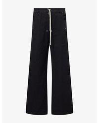 Rick Owens - Geth Belas Wide-Leg Cotton-Blend Trousers - Lyst