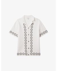 Reiss - Decoy Geometric-weave Knitted Shirt X - Lyst