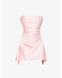 House Of Cb - Jasmine Strapless Cotton-Blend Mini Dress - Lyst
