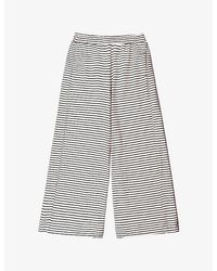 Ro&zo - Striped Elasticated-Waist Cotton-Jersey Trousers - Lyst