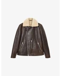 AllSaints - Xylon Leather Biker Jacket - Lyst