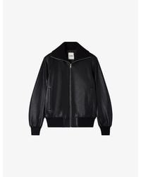 Sandro - Zipped Regular-Fit Leather Jacket - Lyst