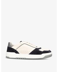 Brunello Cucinelli - Slam Leather And Suede Low-top Trainers - Lyst