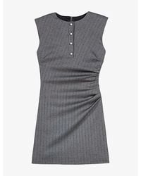 Maje - Gathered Rhinestone Mini Dress - Lyst