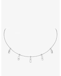Messika - Move Uno Tassel 18Ct And 0.20Ct Diamond Choker Necklace - Lyst