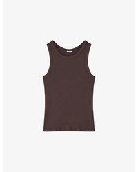 JOSEPH - Yeux Ribbed Stretch-Cotton Tank Top - Lyst