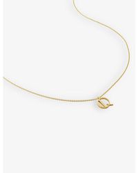 Monica Vinader - Q Letter-charm 18ct Yellow -plated Vermeil Recycled Sterling-silver Pendant Necklace - Lyst